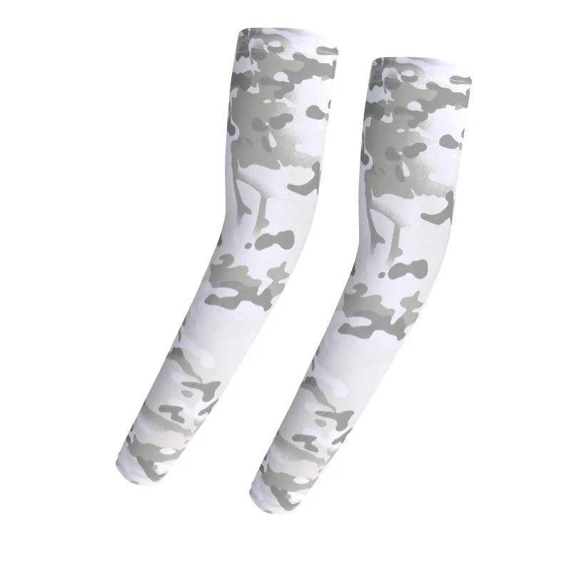 Cooling Arm Sleeves Tactical Camo Sun Protection Breathable Ice Silk UV Guard