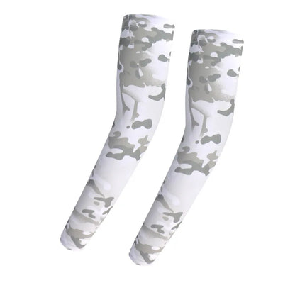 Cooling Arm Sleeves Tactical Camo Sun Protection Breathable Ice Silk UV Guard