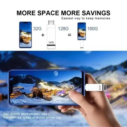 Lenovo 16TB USB 3.2 Flash Drives High Speed Transfer Metal Pendrive Memory Card Pendrive Flash Disk Memoria Waterproof Stick