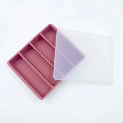 1PC Multi Colo  Silicone Freezer With Lid Easy Release Silicone Freezer Container For Freezing And Storing Soups  Broths Sauces