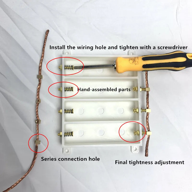 Weld-free 18650 Battery Holder/box Pure Copper High Current Lithium Battery in parallel in series DIY Battery Case 1s-8s 2s 5s