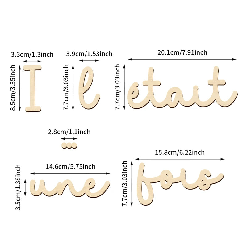 Once Upon A Time Sign Wooden Wall Sticker Wood Wall Stickers Wall Decor Wood Lettering for Reading Nook or Room Decoration