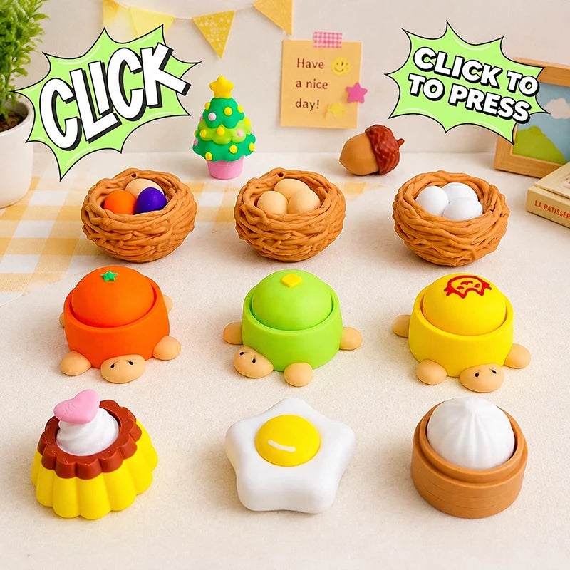 Turtle Keycap Keychain Cartoon Animals Keyboard Clicker Fidgets Click Anti-stress Pendant Charms Keyrings Birthday Gifts 키캡
