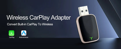 Mini Wireless Carplay Adapter Android Auto AI Smart USB Dongle 2 in 1  WiFi Fast Connect for Benz Chevrolet Ford Honda Toyota