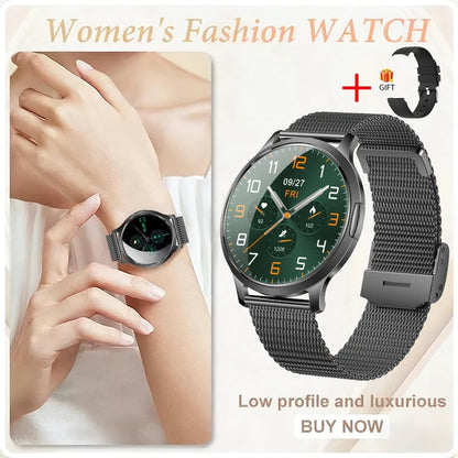 Nowy Smartwatch dla Kobiet 1.32 Cala AMOLED HD Ekran Sportowy Fitness Wodoodporny Zegarek Połączenia Bluetooth Cyfrowy Smartwatch Damski