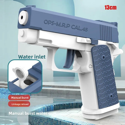 @Electric Water Gun Rechargeable Automatic & Manual Spray Gun Capacity Range Up to 32 FT Range for Adults & Kids