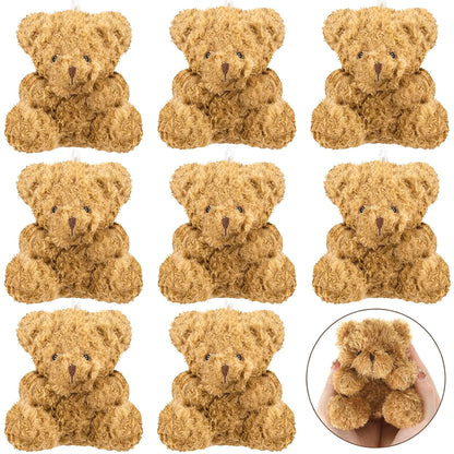 12-48Pcs Mini Plush Bears 4 Inch Small Bear Stuffed Animal Toys Tiny Fuzzy Bear Soft Bear Stuffed Doll for Birthday Party Favors