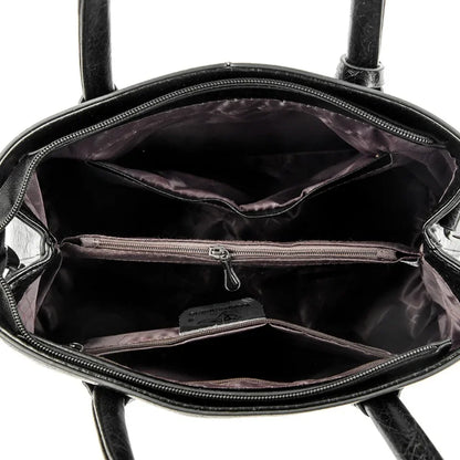 Genuine Brand Women's Soft Leather Handbags Ladies Large Tote Bag Female Square Shoulder Bags Sac Fashion Crossbody Bags Purse