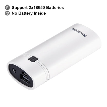 HAWEEL DIY 2x 18650 Battery (Not Included) 5600mAh Power Bank Shell Box with USB Output & Indicator Charging Box for Smartphone