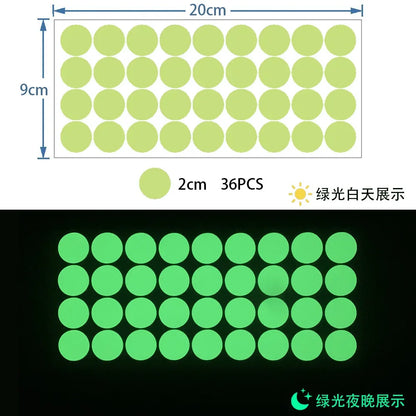 Luminous Dots Glow Wall Sticker Fluorescent Home Kid'S Room Diy Self-Adhesive Decorative Glow In The Dark Decals 2026 Christmas
