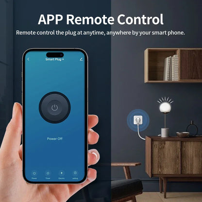 TNCE Tuya Wifi Plug 20A Smart Socket EU Power Monitor Remote Control switch Smart Life APP Works with Alexa Googl Home Alice
