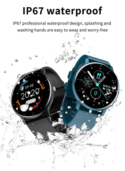 Smartwatch LIGE męski damski z pełnym ekranem dotykowym Sportowy zegarek fitness męski IP67 Wodoodporny Bluetooth dla Androida iOS Smartwatch Mężczyźni