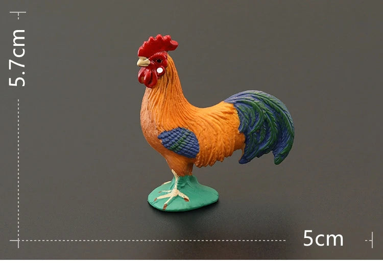 Solid simulation animal model domestic chicken rooster hen chick ornaments home decoration crafts