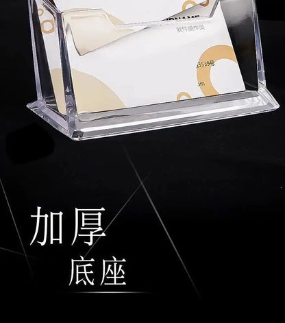 Business Card Stand Creative Transparent Acrylic Card Storage Box Business Large Capacity Card Box