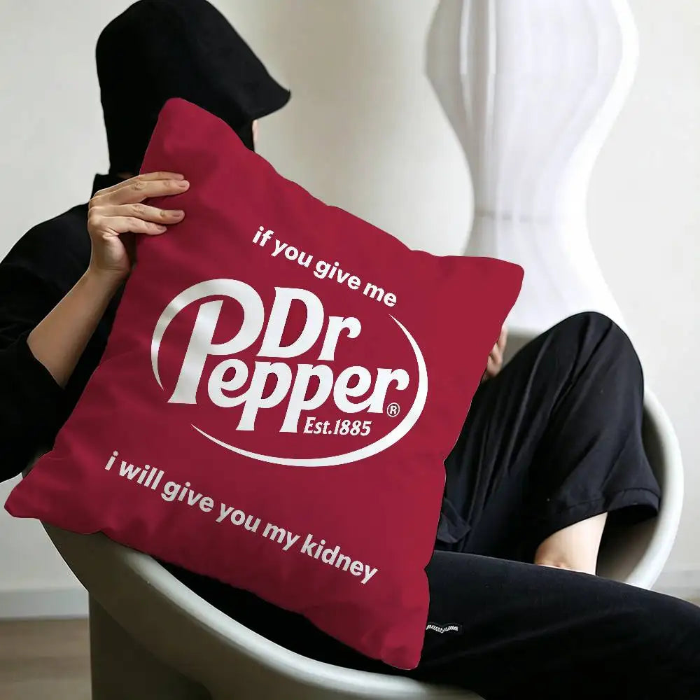 classic beverage brand Dr Pepper Pillow Anime Pillow Sofa Bed Head Pillow Cover Cushion Cover 45x45 cm Fashion
