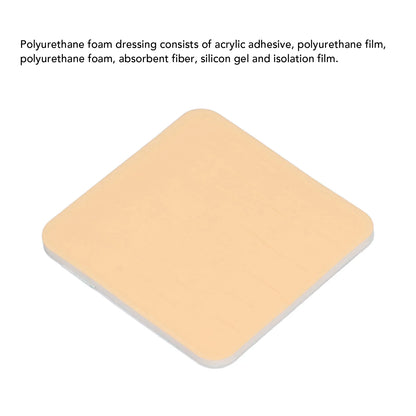 Wound Dressing Foam Dressing Non Bordered Non Adhesive 10x10cm Highly Absorbent Waterproof Dressing for Wound Care