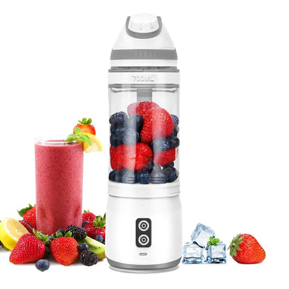 Portable Juicer Blender 700ML USB Rechargeable 6000mAh ice crusher Fresh juice Fruit Milkshake Smoothie for kitchen Outdoor