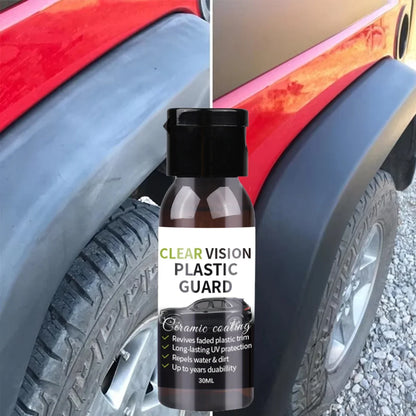 30 ml Samochodowy Odnawiacz do Plastiku Powłoka Ceramiczna Długotrwała Ochrona Naprawa Wybielanie Czarny Połysk Pielęgnacja Plastików i Gumy P9