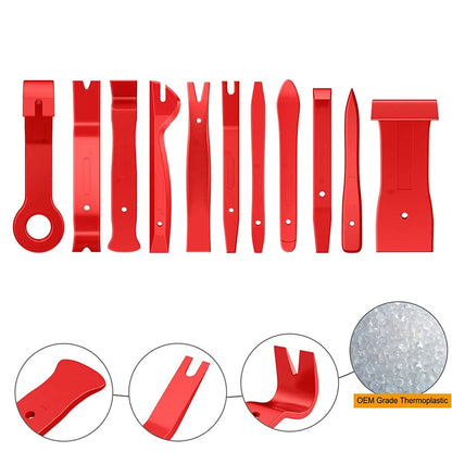 Car Trim Removal Tool Auto Disassembly Tools Door Panel Audio Removal Tool Kit with Clip Pliers Fastener Remover Pry Tool Set