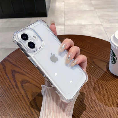 Luksusowe Etui Przeciwwstrząsowe Przezroczyste do iPhone 17 16 15 14 13 12 11 Pro X XR XS Max Plus Air Miękkie Przezroczyste Etui Bumper