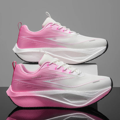Men Running Shoes Carbon Board Marathon Sports Air Cushiion Breathable Lightweight Women's Comfortable Athletic Walking Sneakers