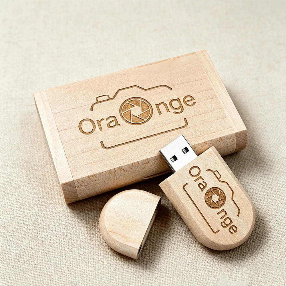 Customize Brand Logo Wood Pendrive Usb Flash Pen Drive USB 2.0 4GB 8GB 16GB Memory Stick 32GB 128MB Gifts (Over 10pcs Free Logo)