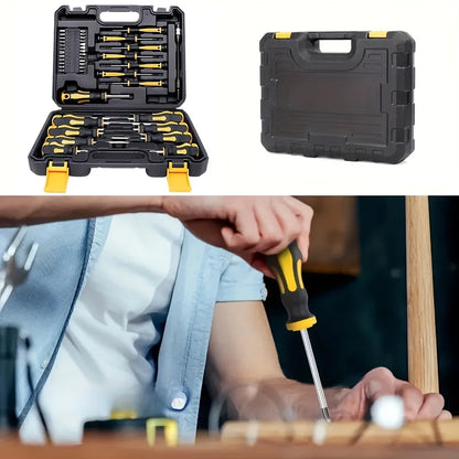 43-częściowy zestaw wkrętaków magnetycznych, namagnesowanie/rozmagnesowanie, bity, ergonomiczna rękojeść i magnetyczna podstawa do samochodów/elektroniki, precyzyjny zestaw dla mężczyzn