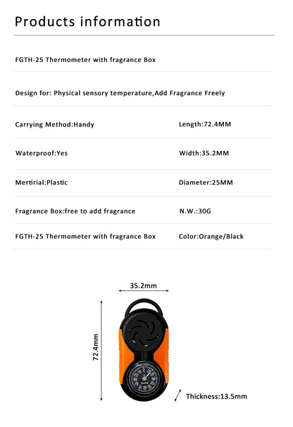 KANPAS Thermometer Compass Kit /Quality Thermohygrometer Kit / for Outdoor, Camping,Hiking,Trekking,hunting,LiveSaving,Survival