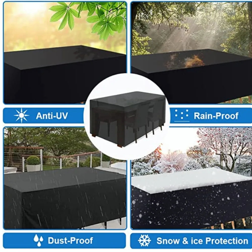 Universal, Full size Garden Furniture Cover Set - Chair Cover & Sofa Table Cover, UV Resistant & Waterproof
