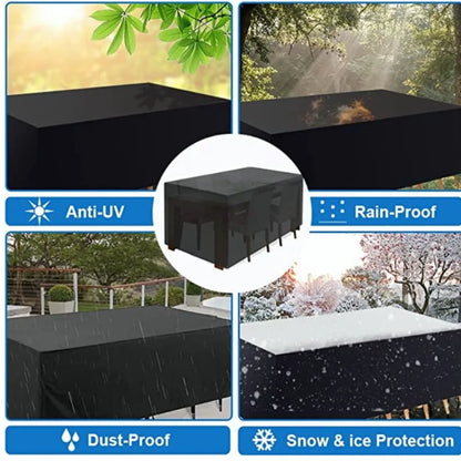 Universal, Full size Garden Furniture Cover Set - Chair Cover & Sofa Table Cover, UV Resistant & Waterproof