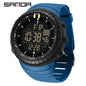 SANDA New 6256 Men's Electronic Watch Large Dial Outdoor Waterproof Sports Watch Night Light Alarm Clock Multi functional Watch