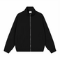 Custom Logo Jacket Unisex Zip Up Stand Collar Sweatshirt Personalized Printing Embroidery Casual Workwear Jacket for Men Women