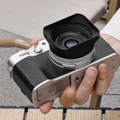 Square X100VI Shading Hood Compatible With Fujifilm X70 X100S X100T X100 X100F X100V Lens Filter Adapter Ring Metal Mount
