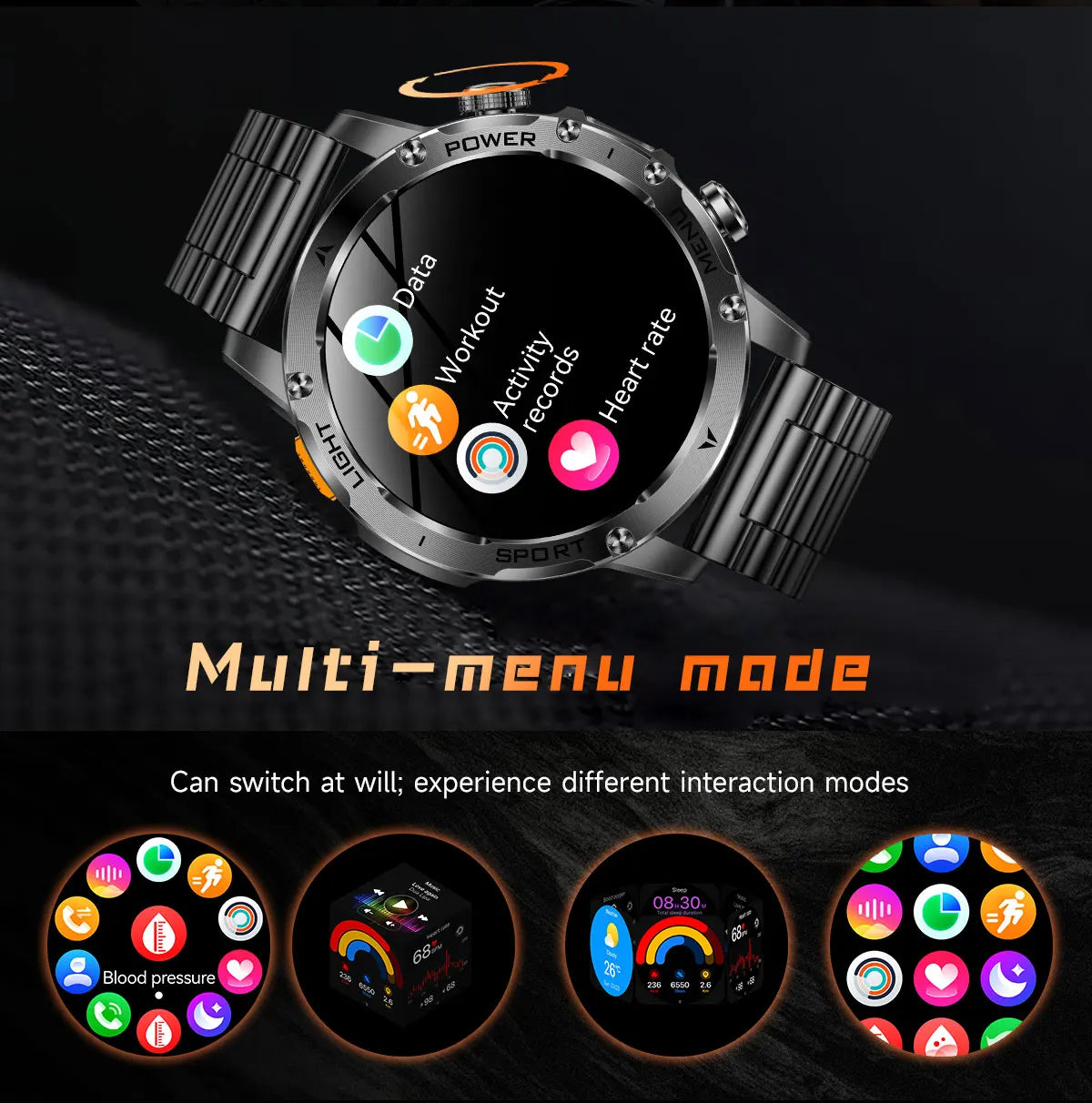 LIGE 2026 New Ultra Military Grade 1000mAh Battery Smart Watch For Men IP68 Waterproof Sports Fitness Bluetooth Call Smartwatch