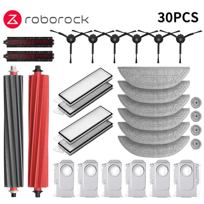 Roborock S8 MaxV Ultra Robot Vacuum Spare Parts Main Side Brushes Mop Cloths HEPA Filters Dust Bags Accessories