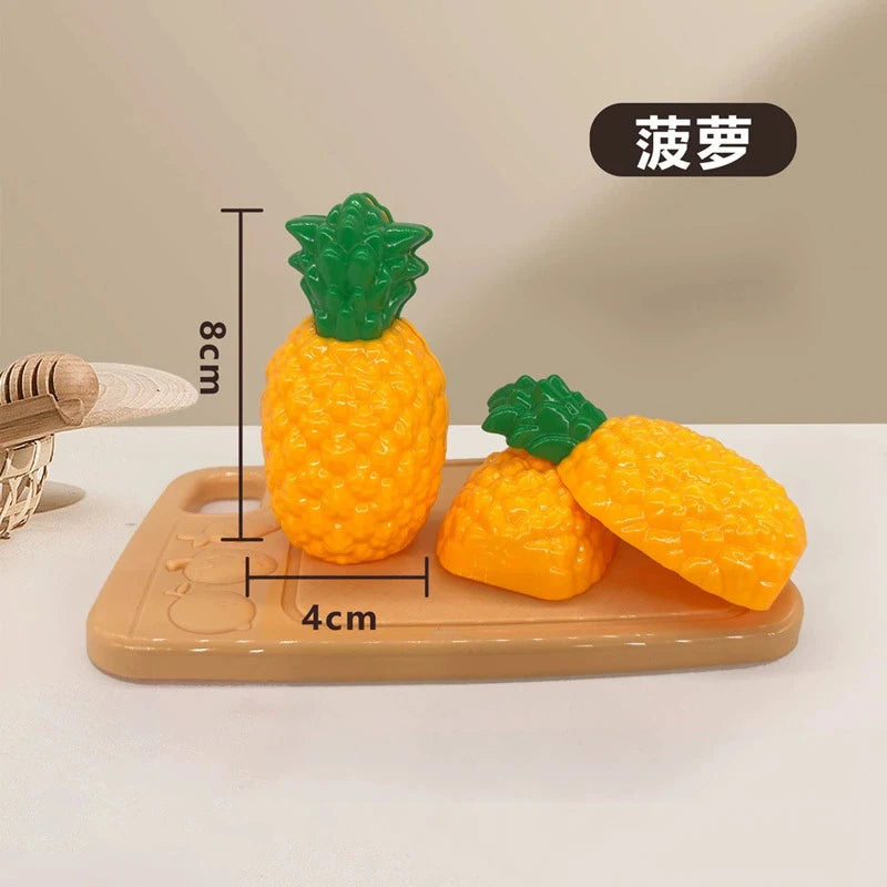 Montessori Simulation Chechele Ingredients Vegetables Fruits Dessert Bread Educational Toy Play House Decompress Educational Toy