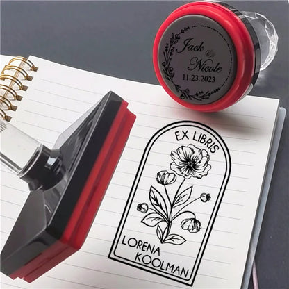 Personalized Logo Self Inking Stamp Customized Photosensitive Ink Stamp Your Design Picture Custom Wedding Address Library Book