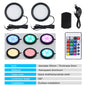 24Key Remote RGB Under Cabinet Light 5V USB Switch 1 2 4 6 Lights Kit Slim Lamp for Kitchen Display Case Home Bar Desk Accent