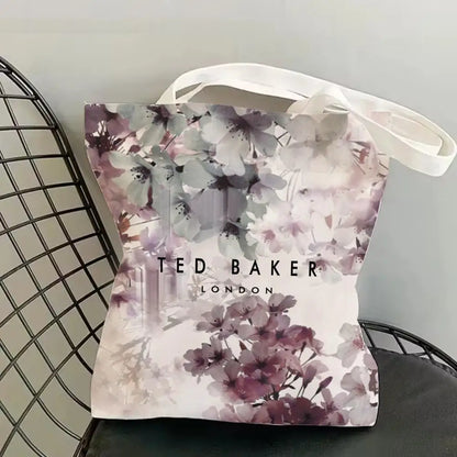 Fashion T-TED B-BAKERs Storage Bags Canvas Double-Sided Print Fashion Shoulder Tote Shopping Bag Gift Eco Handbags
