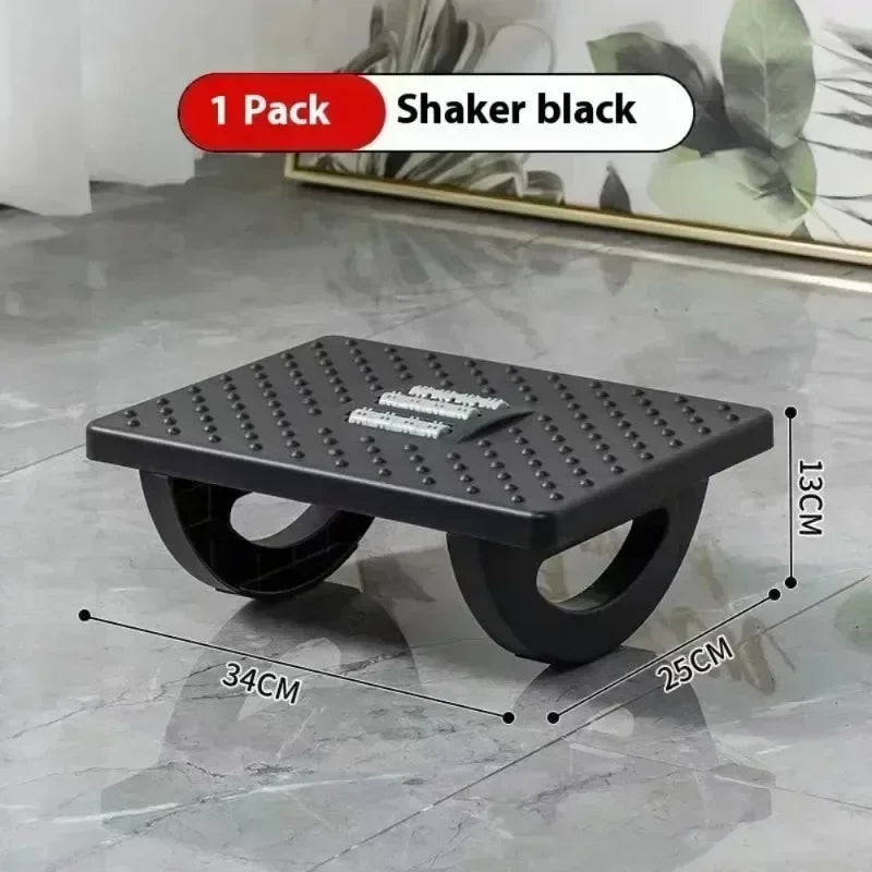 Home/Office Footrest Under Desk Foot Stool Anti-Crossed Legs Semi-Circular Rocking Anti-Slip Massage Roller Footrest Foot Stool