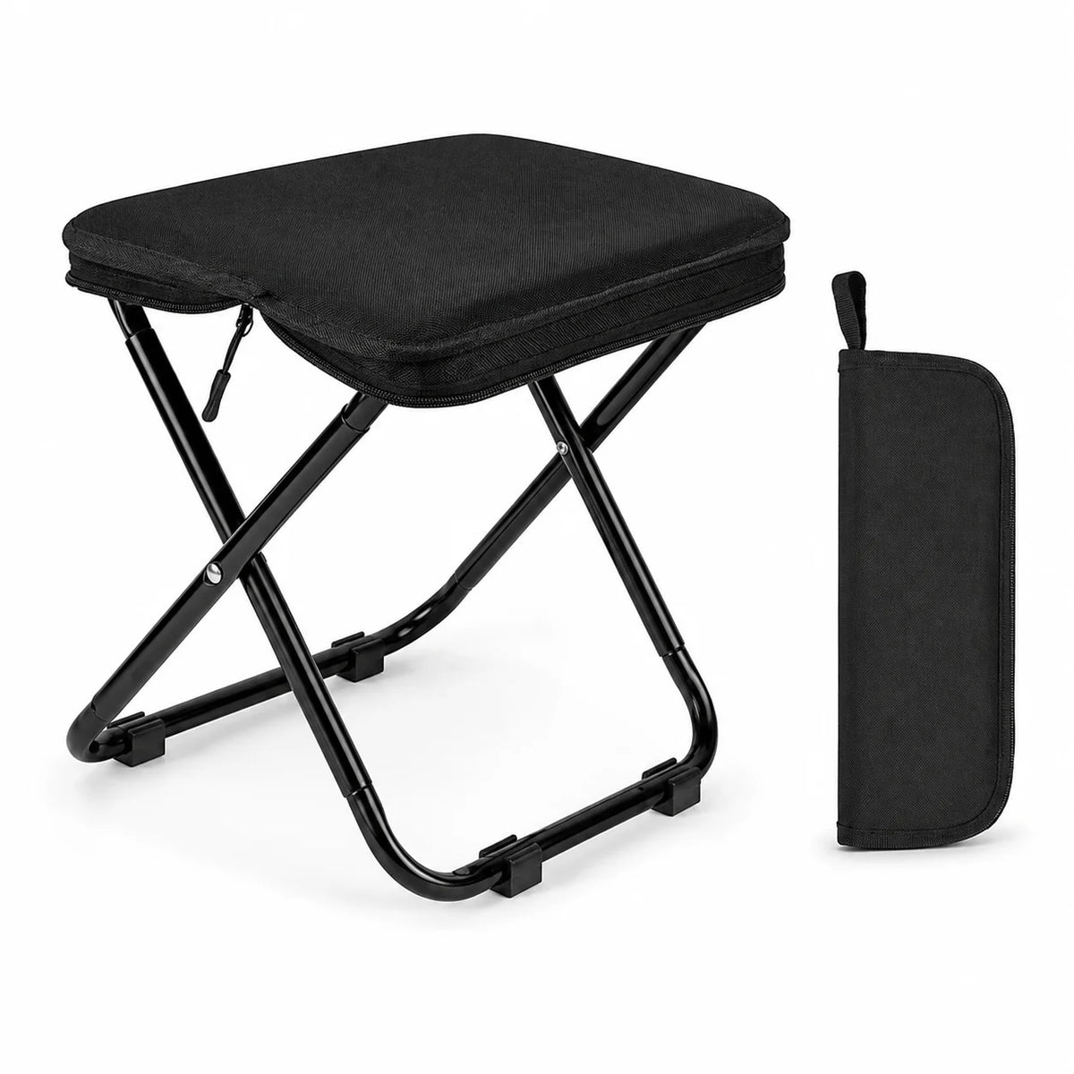 Portable Square Folding Stool Small Camping Seat Fishing Low Stool for Outdoor