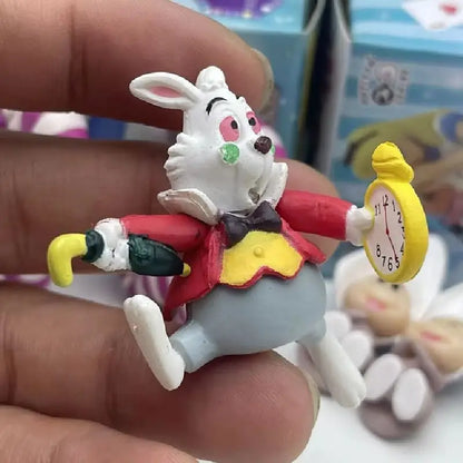 Alices In Wonderland Anime Figures Cheshir Cat White Rabbit Young Oyster Action Figure Toys Desktop Decoration Surprise Gifts