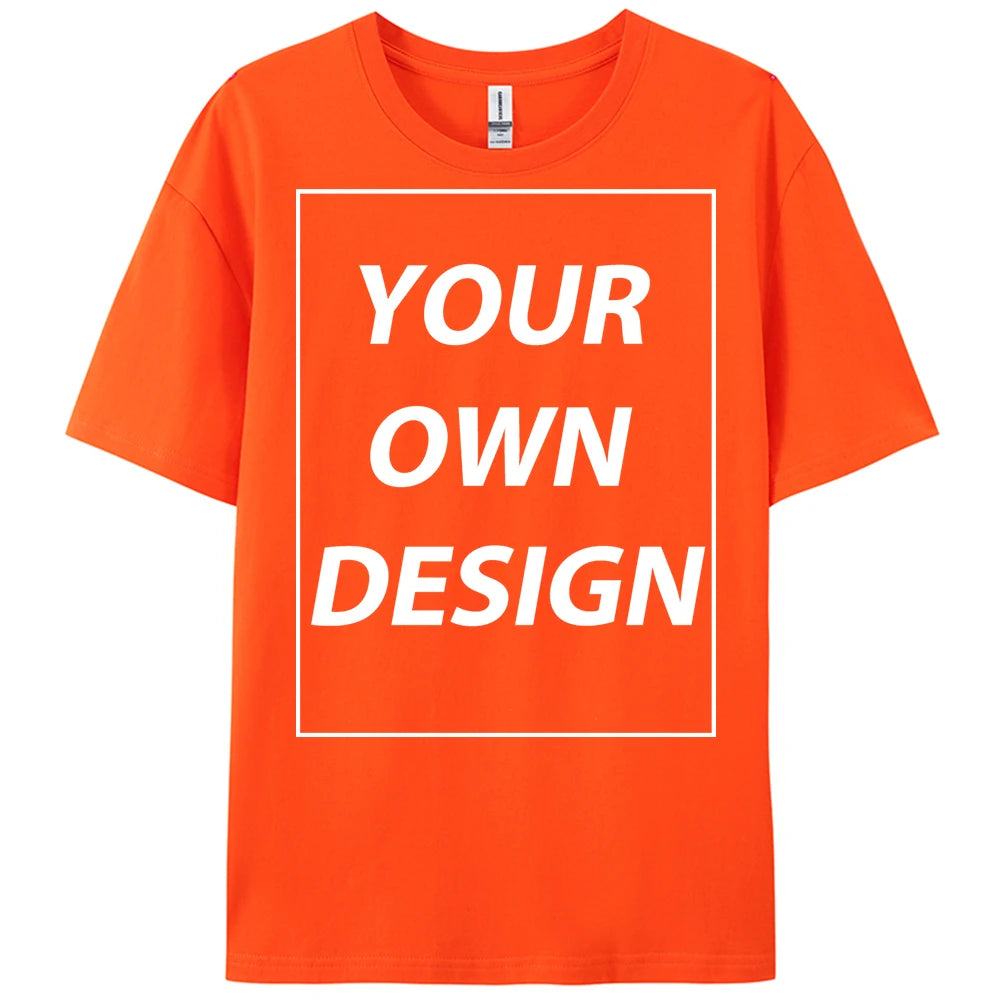 Personalized Custom Print Summer Y2K Team T-Shirt Cotton Casual Loose Short Sleeve Basics Fashion Tee Work Breathable Streetwear