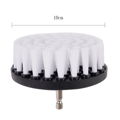 1pc Soft Drill Brush Attachment 4inch For Cleaning Carpet & Leather And Upholstery Glass Car Tires Electric Scrubber Drill