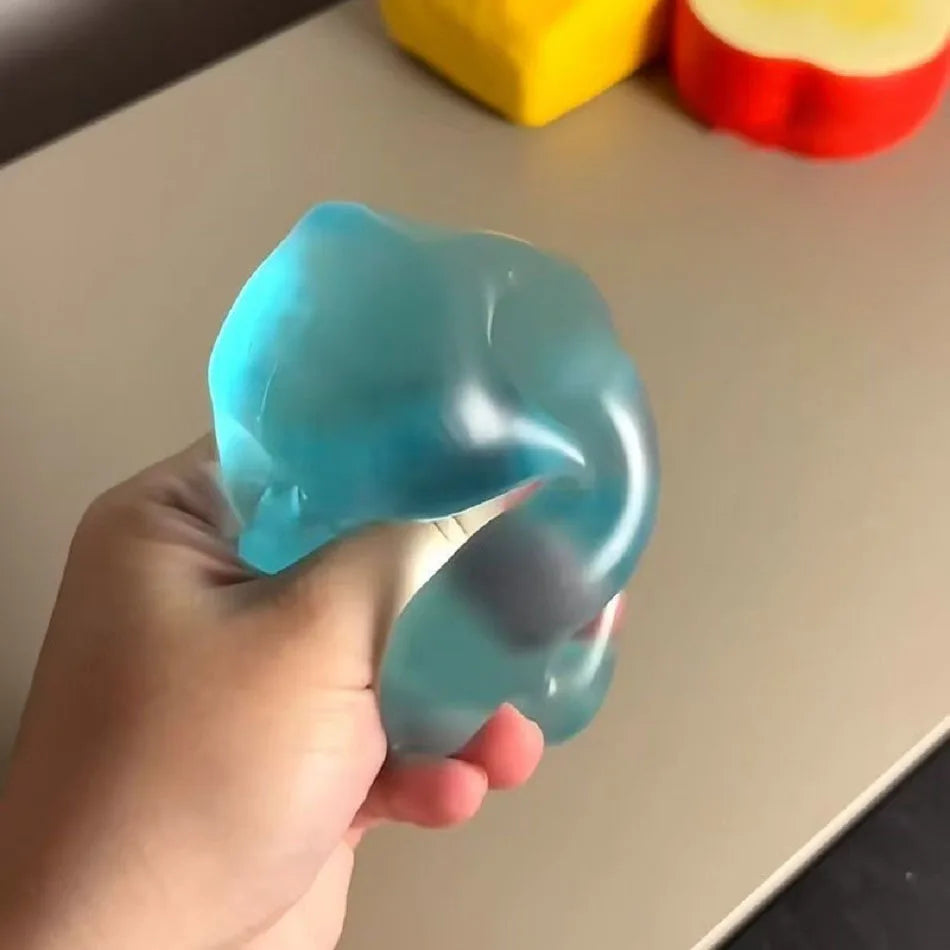 *Squishy Green Apple Stress Ball Soft Fidget Sensory Toy for ADHD Autism Slow Rebound Squeeze Toy for Adults Kids Christmas Gift