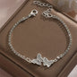 Fine 925 Sterling Silver Crystal Bracelets For Women Fashion Vintage Knot Adjustable Charm Bracelets Party Wedding Jewelry Gifts