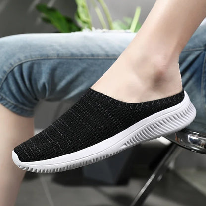 Summer Men Casual Shoes Mesh Loafers Breathable Half Slippers Outdoor Indoor Women Comfortable Fashion Couple Walking Sneakers