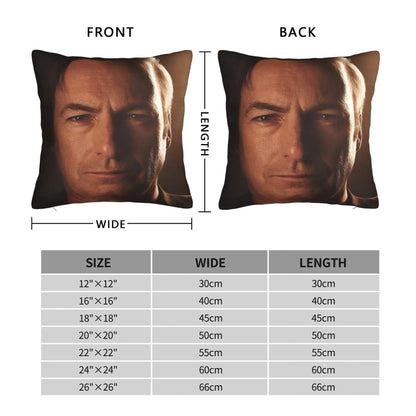 Saul Goodman Actor Square Pillow Case Breaking Bad Cushion Covers Customized Zippered Decorative Pillowcase for Sofa 40*40cm