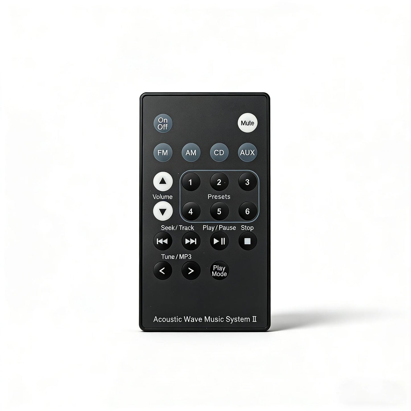 for Bose Acoustic Wave Music System II Remote Control Replacement Black ABS Material for Audio Electronics
