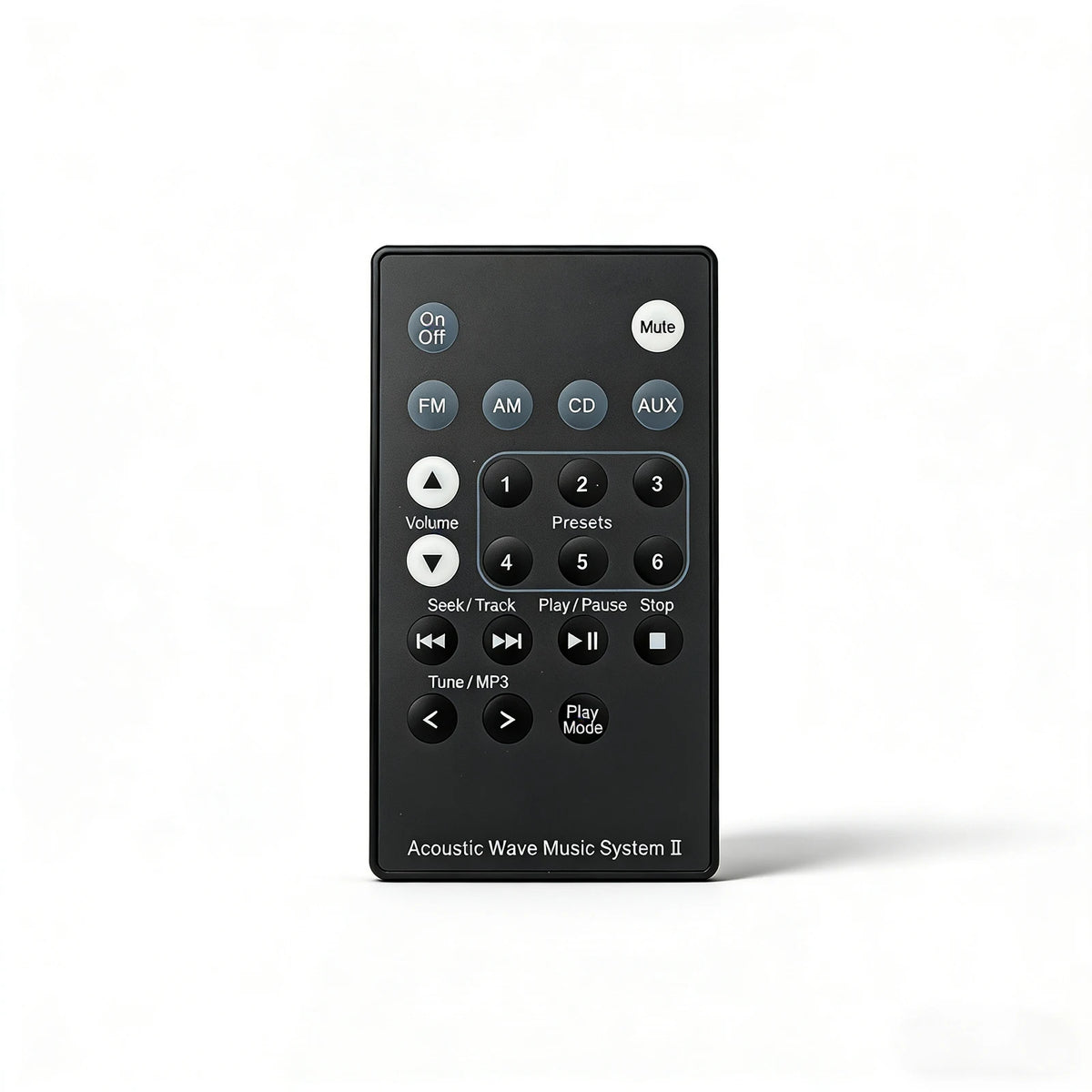 for Bose Acoustic Wave Music System II Remote Control Replacement Black ABS Material for Audio Electronics